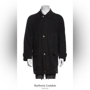 Mens Burberry Wool Overcoat Charcoal Grey. Great condition
